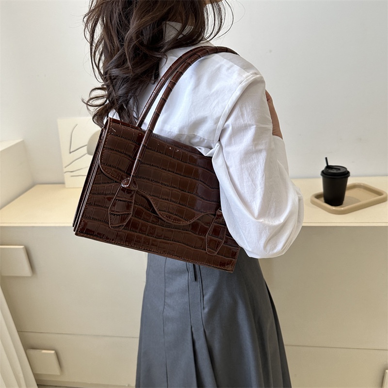 Túi Đeo Vai Nắp Gập Dáng Vuông Nhỏ Họa Tiết Vân Đá Thời Trang Mùa Hè 2023 Cho Nữ