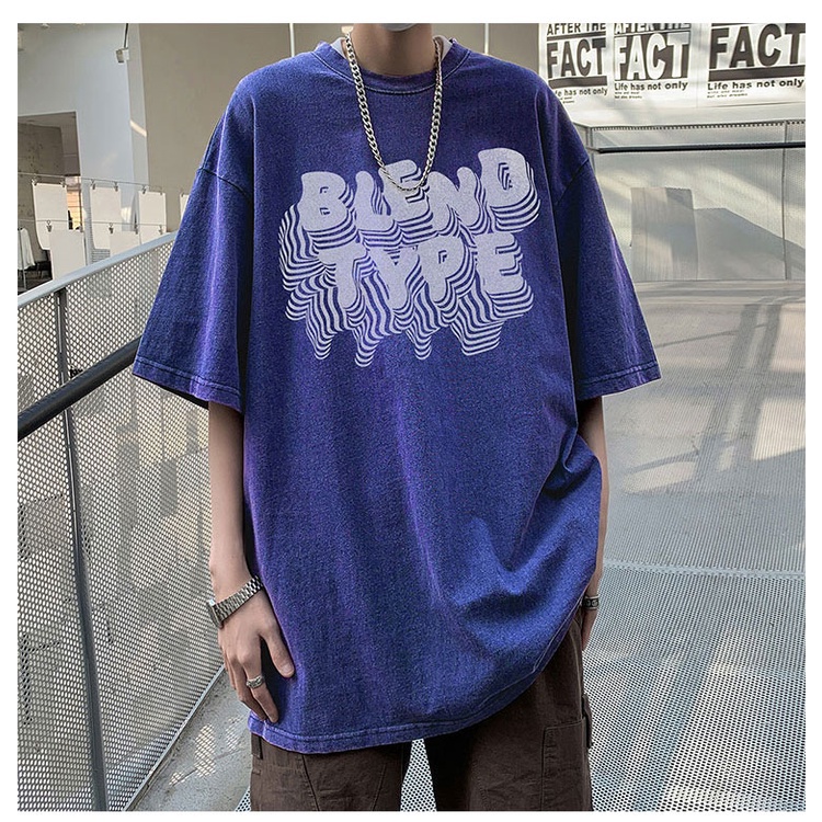 Áo Thun Nam Tay Ngắn Có In Hình Phong Cách Đường Phố Mỹ Cá Tính