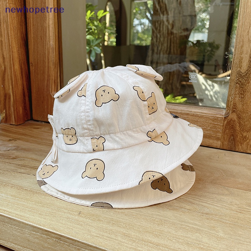 Nón Vành Cotton Mềm Mại In Họa Tiết Thời Trang Cho Bé