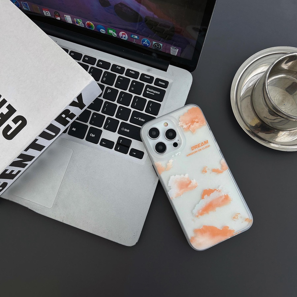 Ốp Điện Thoại Tpu Dẻo Trong Suốt Họa Tiết Đám Mây Đơn Giản Thời Trang Chống Rơi Cho iPhone 14 13 12 pro max