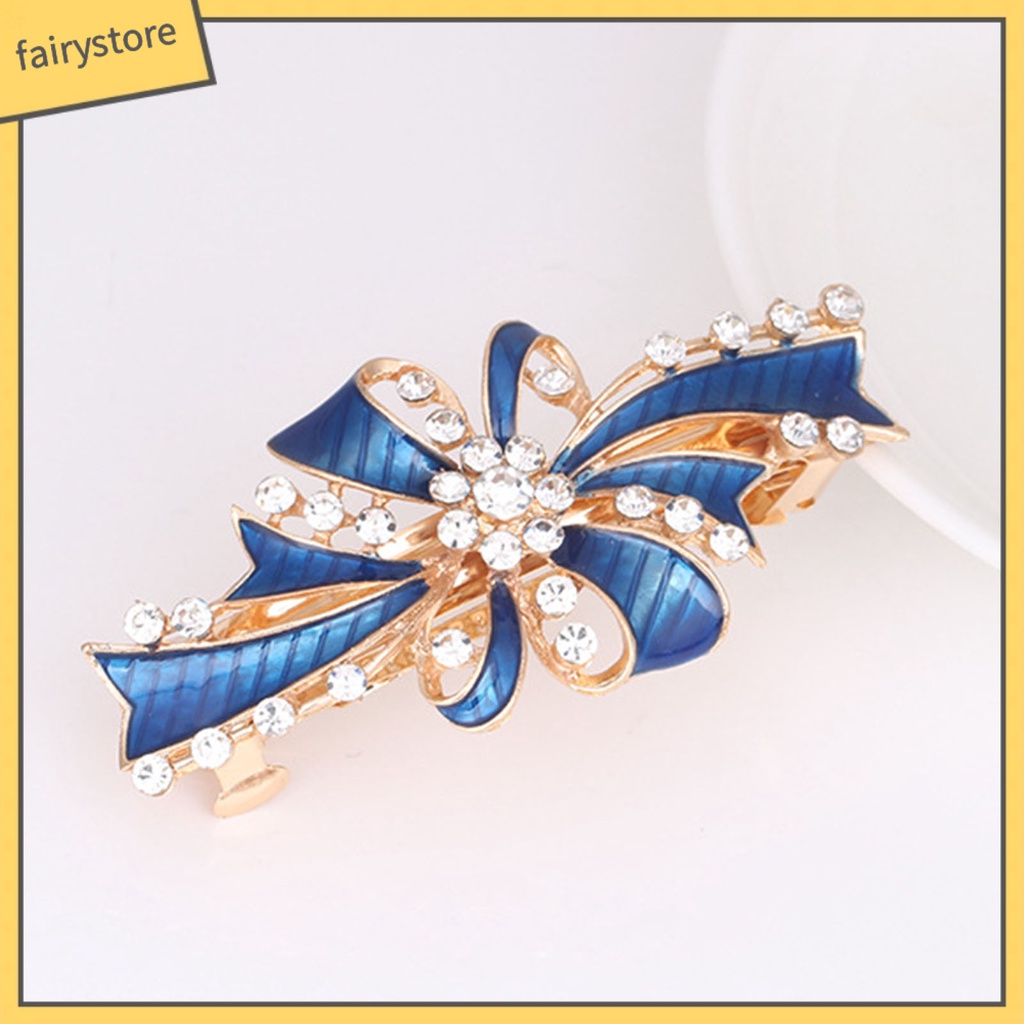 Kẹp Tóc Hình Hoa Đính Đá Lấp Lánh Ngọt Ngào Chống Trượt