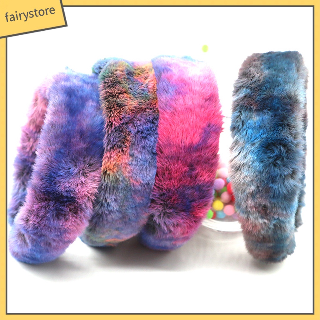 Băng Đô Cài Tóc Bằng Lông Thỏ Giả Nhiều Màu Sắc Phong Cách Retro Ngọt Ngào Dành Cho Nữ