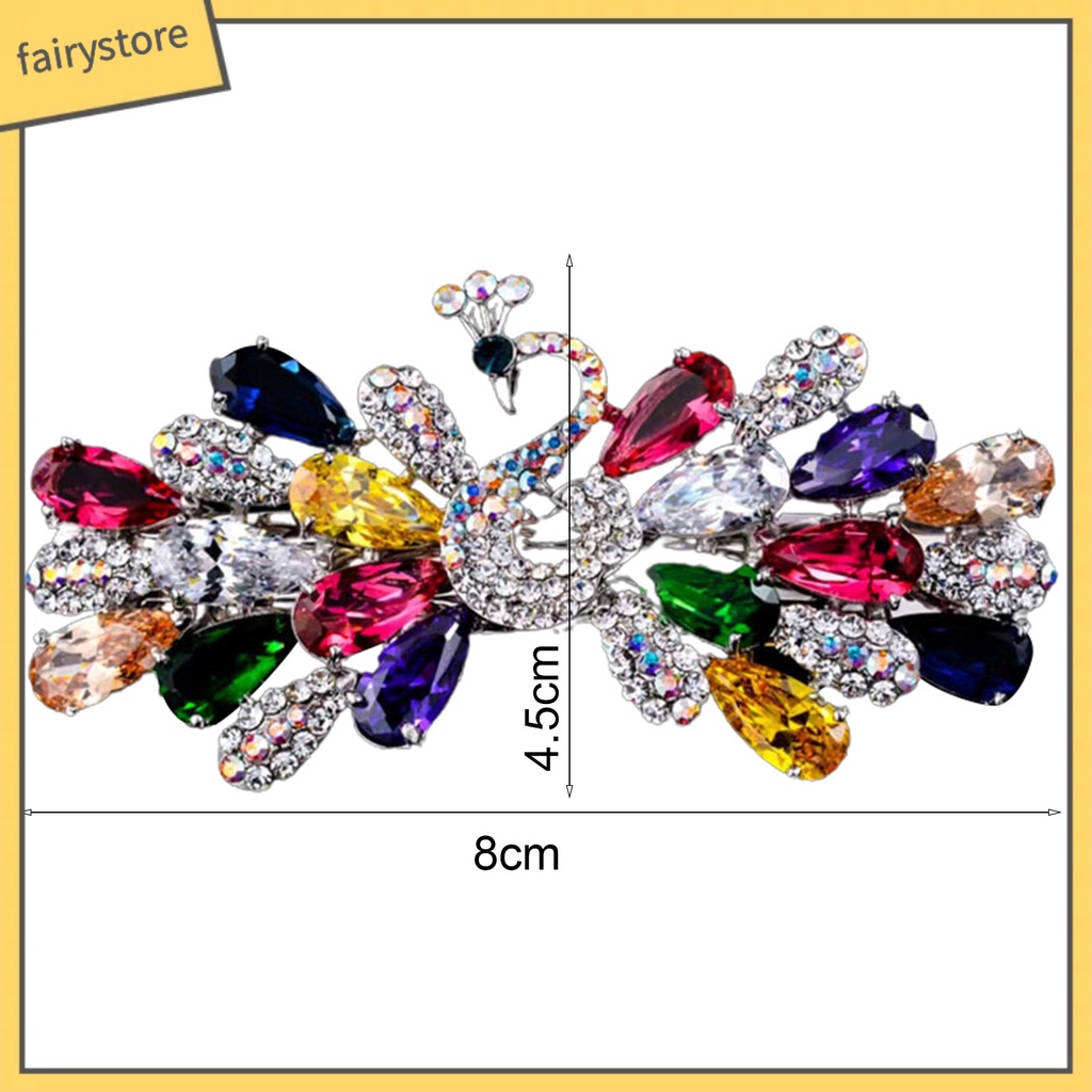 Kẹp Tóc Đính Pha Lê Giả Lấp Lánh Chống Trượt Tiện Dụng