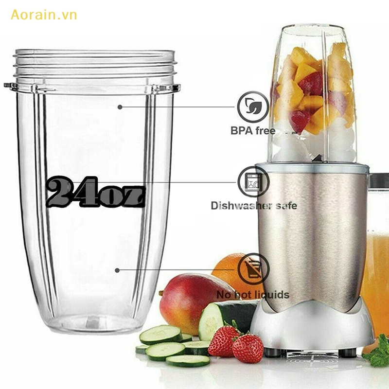 Cốc Xay Sinh Tố Thay Thế 18 / 24 / 32oz Cho Nutri 600W NutriBullet Pro 900.