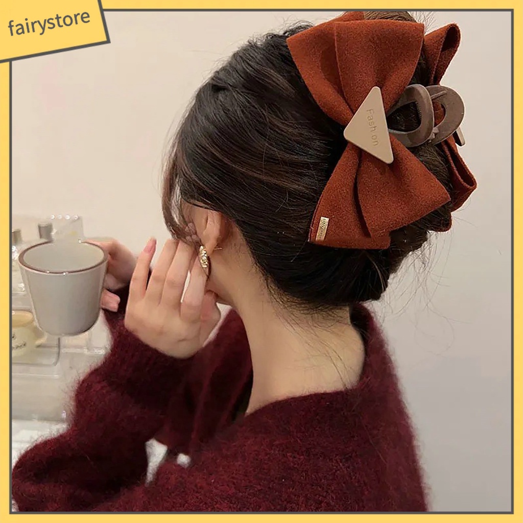 Kẹp Tóc Nơ Vải Hai Mặt Phong Cách Hàn Quốc Cho Nữ