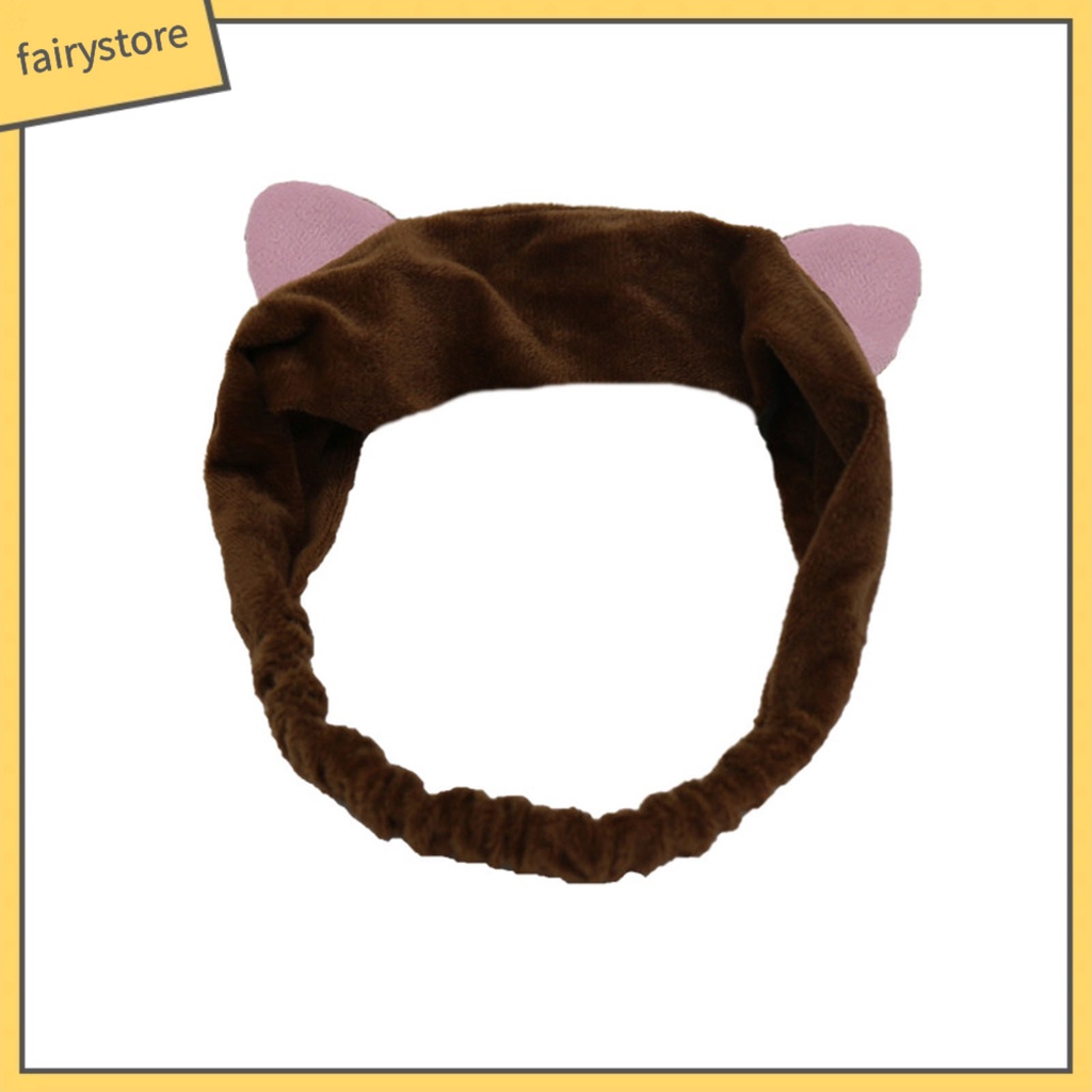 Giá Đỡ Băng Đô Rửa Mặt Hấp Thụ Nước Không Phai Hình Tai Động Vật Dành Cho Bạn Gái