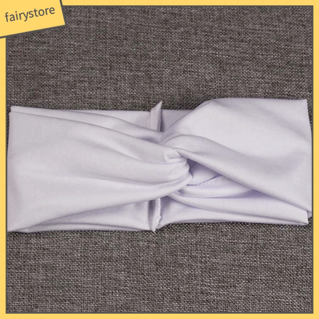 Băng Đô Vải Co Giãn Màu Trơn Bắt Mắt Dành Cho Nữ