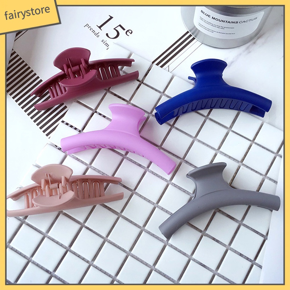 1 Kẹp Tóc Càng Cua Màu Trơn Cỡ Lớn Thời Trang Cho Nữ