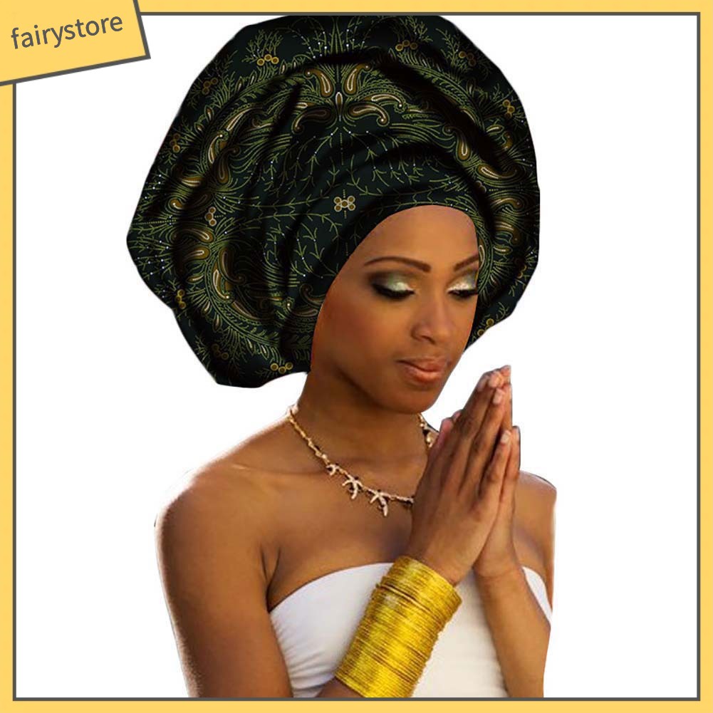 Khăn Turban Cotton Thời Trang Châu Phi Dành Cho Nữ