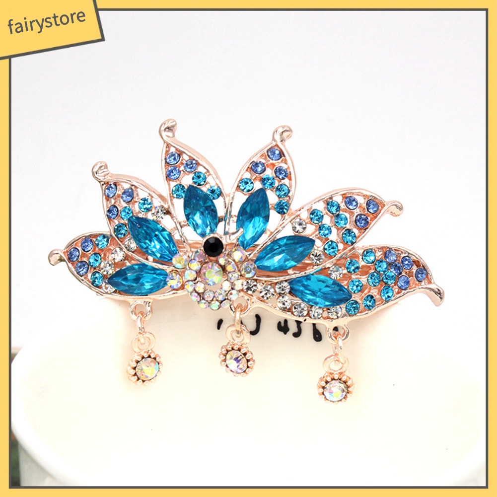 Kẹp Tóc Hình Bướm Và Chim Công Đính Đá Sang Trọng Cho Nữ