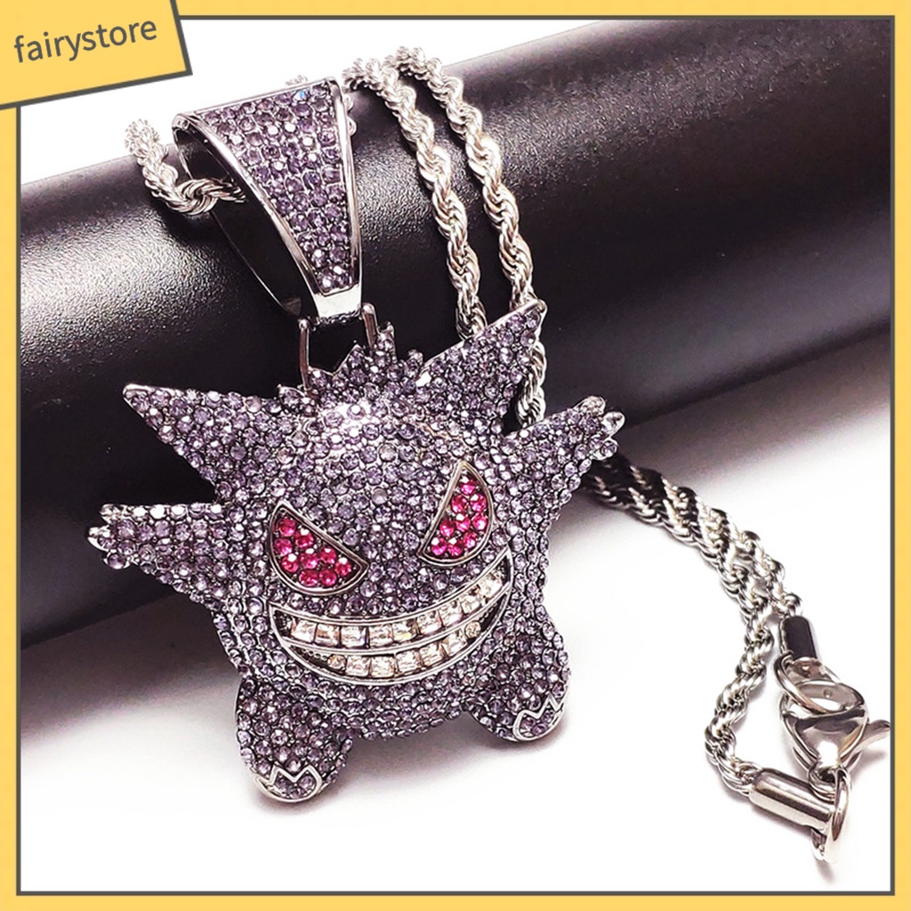 Vòng cổ Mặt Hình Ma Elf Hoạt Hình Đính Đá Cho Nữ