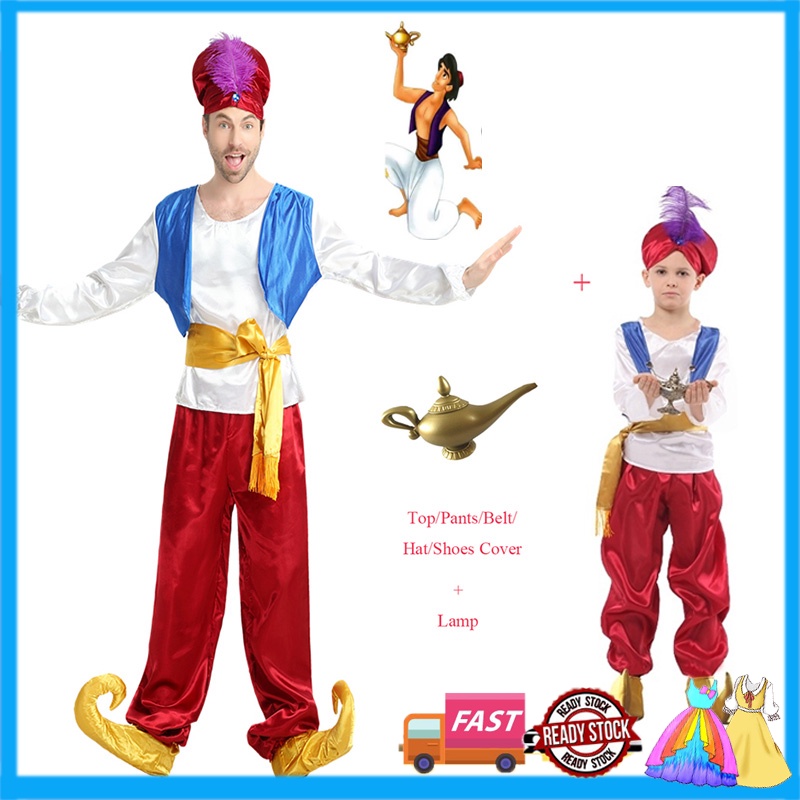 Bộ Đồ Hóa Trang Thành Hoàng Tử Aladdin Disney Kèm Đèn Cho Bé Trai