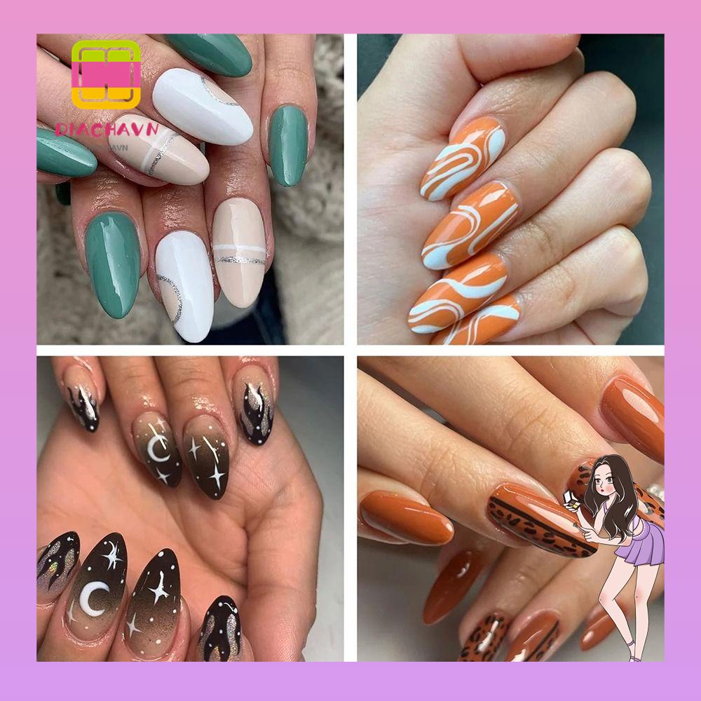 Set 120 Móng Tay Giả Toàn Diện Hình Vuông