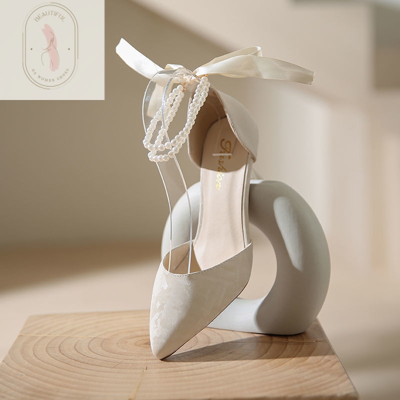 Giày Cao Gót Mũi Nhọn Phong Cách Thời Trang Mùa Hè Mới 2023