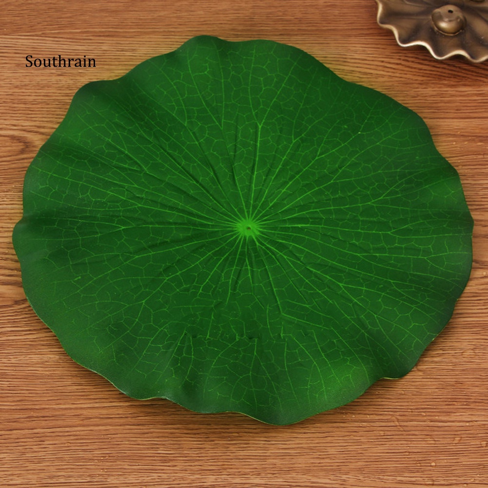 Set 2 Lá Sen Giả Nổi Trên Mặt Nước Trang Trí Hồ Bơi / Sân Vườn