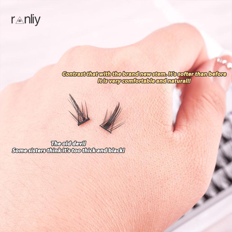 Ranliy💗 Lông Mi Giả Cong Dày Tự Nhiên Có Thể Tái Sử Dụng