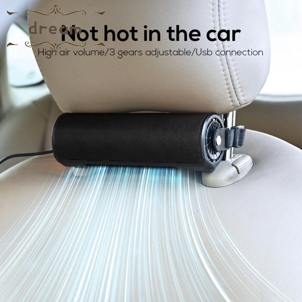 【DREAMLIFE】Car Fan 0.26A 12V 3.12W 57*168*53mm Back Wind Cooler Chair Ventilation