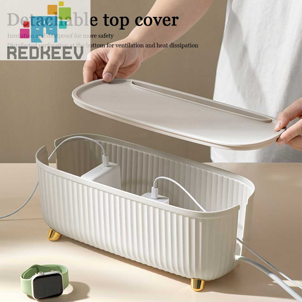 Hộp Đựng Sắp Xếp Dây Cáp Có Nắp Đậy Tiện Lợi