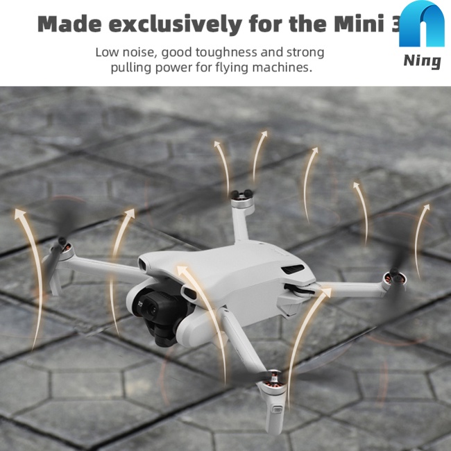 Set 2 Cặp Cánh Quạt Tpu Gọn Nhẹ Thay Thế Chuyên Dụng Cho Dji Mini 3 Drone