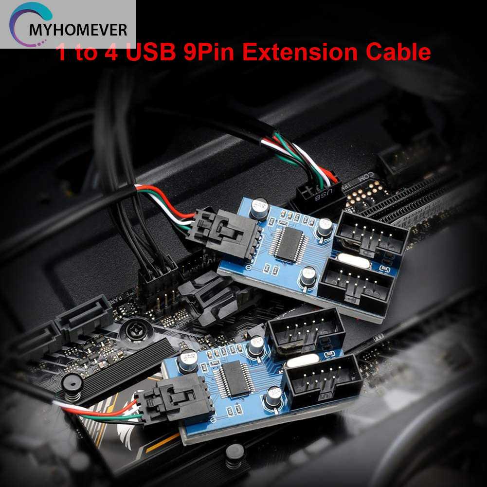 Dây Cáp Nối Bo Mạch Chủ 1 / 2 Cổng USB 9 Pin