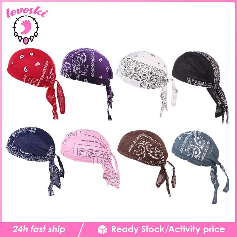 Khăn Turban Trùm Đầu Họa Tiết Đầu Lâu