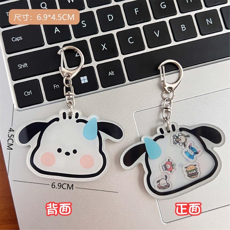 Ohaya pochacco Móc Khóa Acrylic Mặt Dây Hình Tai Nghe Lắc sinh động