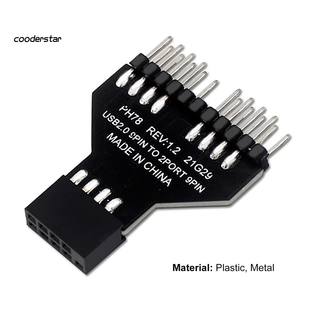 Bo Mạch Chủ Chuyển Đổi USB2.0 9Pin Sang 2 9Pin Chuyên Dụng Chất Lượng Cao