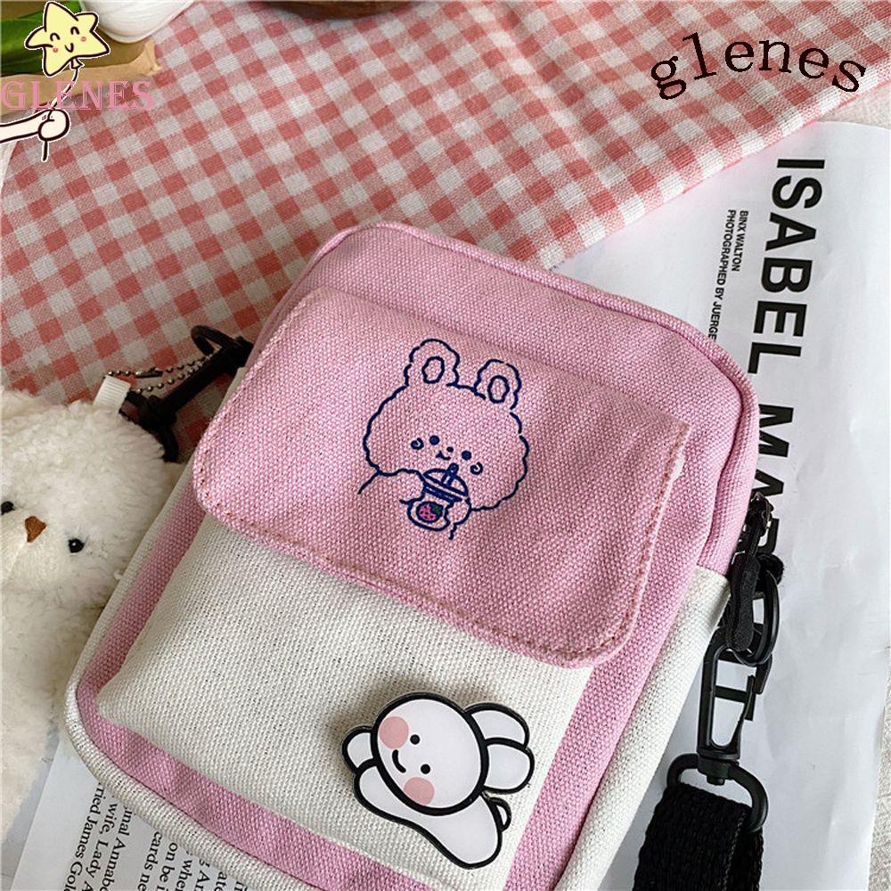 Túi Xách Canvas Phối Màu Tương Phản Thời Trang Cho Nữ