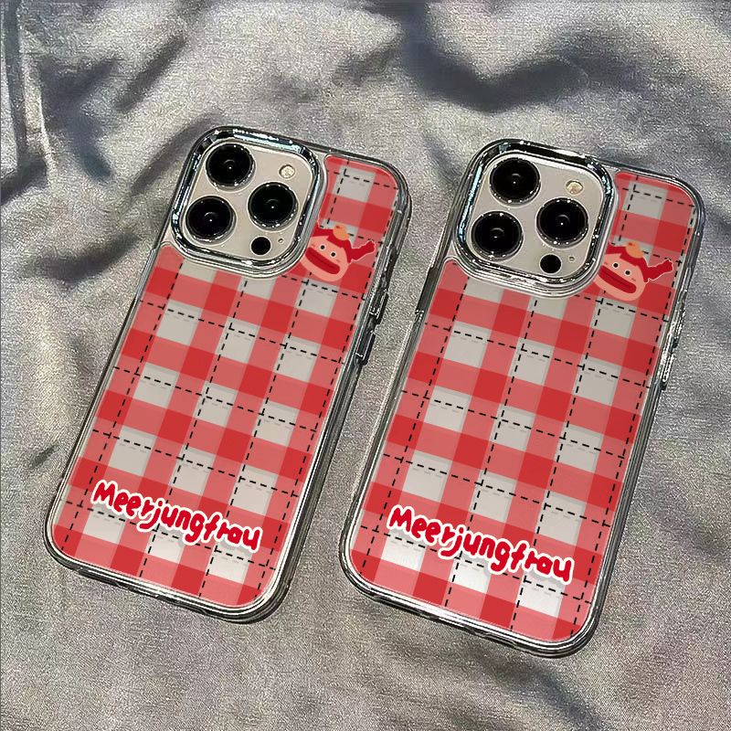 ✅Ốp Điện Thoại Dẻo Họa Tiết Kẻ Ô Chống Sốc Cho Iphone 12 5YWE Max 13814proplus 11 7