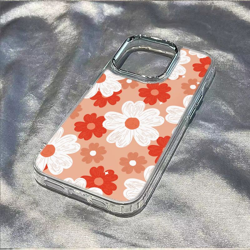 ✅Ốp Điện Thoại Mềm Chống Sốc Họa Tiết Hoa Đơn Giản Cho Iphone 8 14pro 1213 117 ST4C