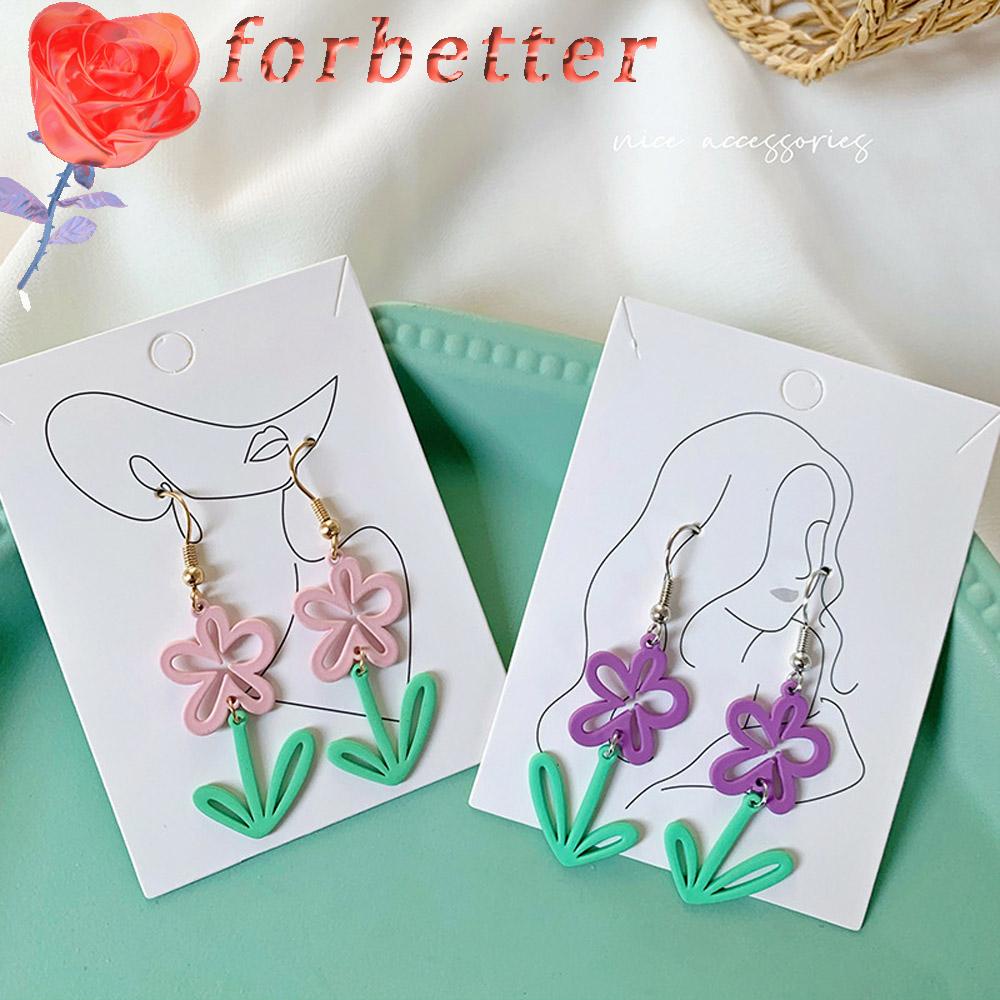 Khuyên Tai Thả Lủng Lẳng Màu Sắc Kẹo Ngọt Phong Cách Hàn Quốc Cho