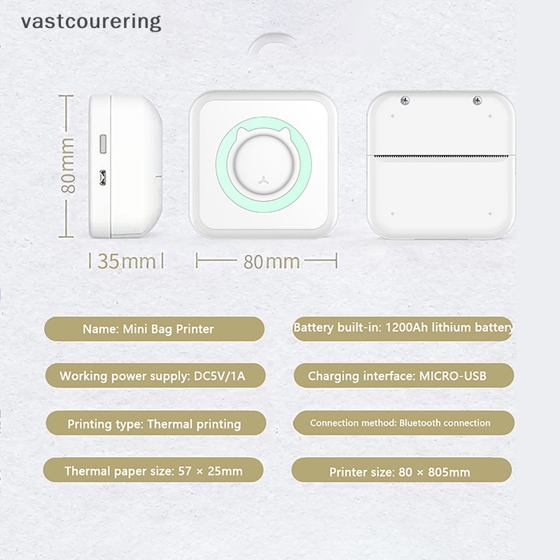 Máy In Nhiệt Mini BT 203dpi Không Dây