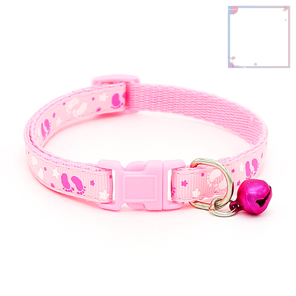 Vòng Cổ Họa Tiết Dấu Chân Thời Trang Có Chuông Cho Thú Cưng