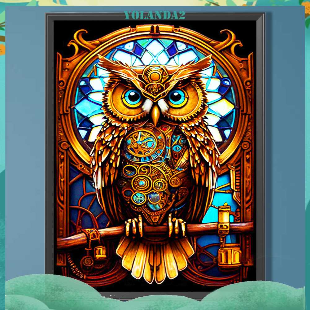 Tranh Đính Đá Kim Cương Toàn Bộ 5D DIY Hình Vẽ Con Cú