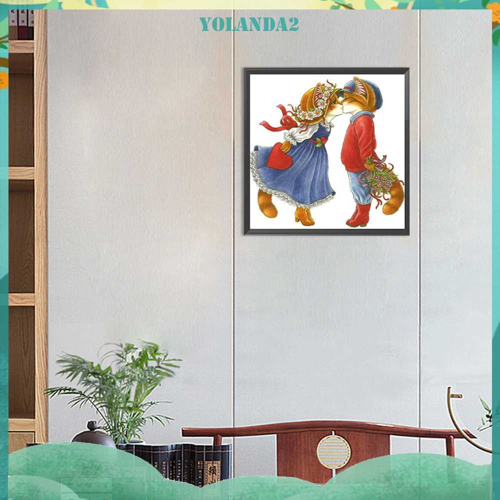 Tranh Đính Đá Kim Cương Toàn Bộ 5D DIY Hình Vẽ Mèo Trang Trí Nhà Cửa