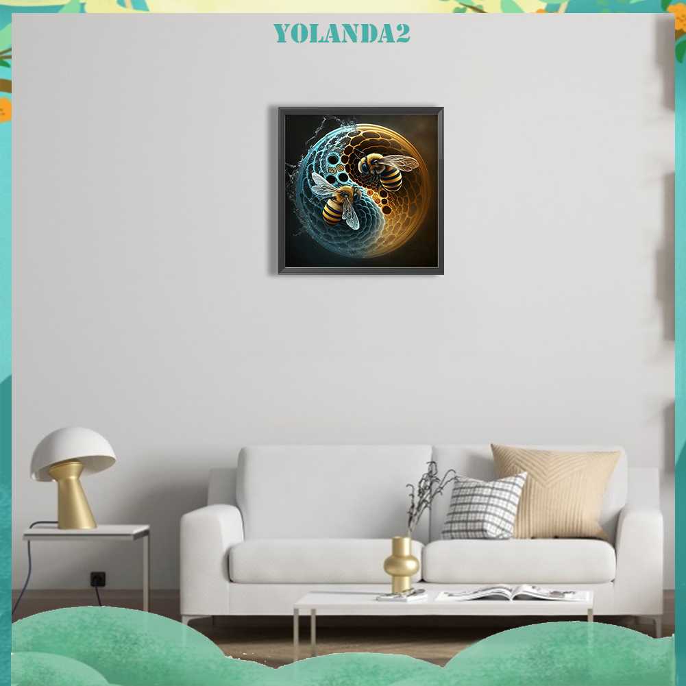 Tranh Đính Đá Kim Cương Toàn Bộ 5D DIY Hình Vẽ Con Ong