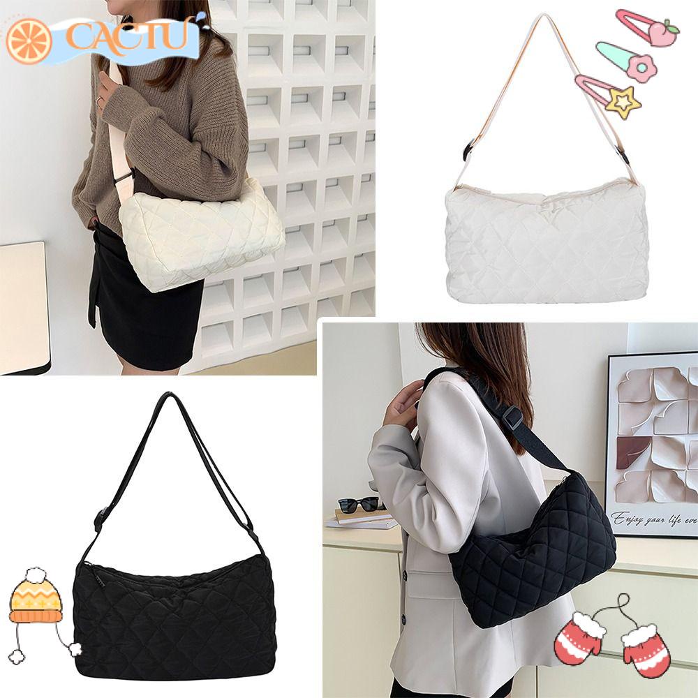 CACTU Túi Kẹp Nách Cỡ Lớn Họa Tiết Hình Thoi Thời Trang Cho Nữ