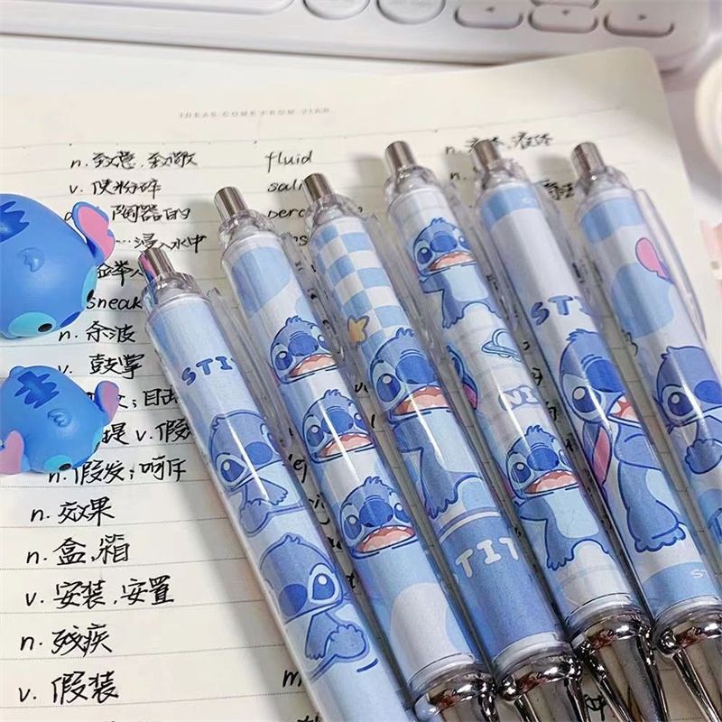 DISNEY Bút Mực Gel Ngòi 0.5mm Hình Stitch Dễ Thương