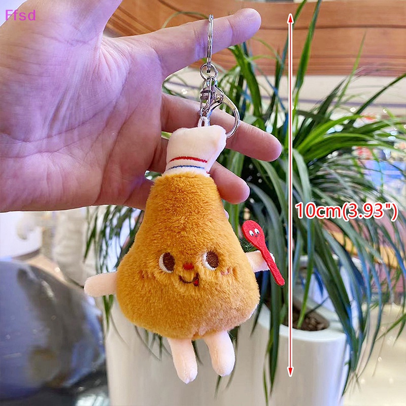 {Ffsd} Móc Khóa Đồ Chơi Nhồi Bông Mềm Hình Bánh Mì Hamburger Hot Dog Pháp Quà Tặng Cho Trẻ Em * Bán Chạy