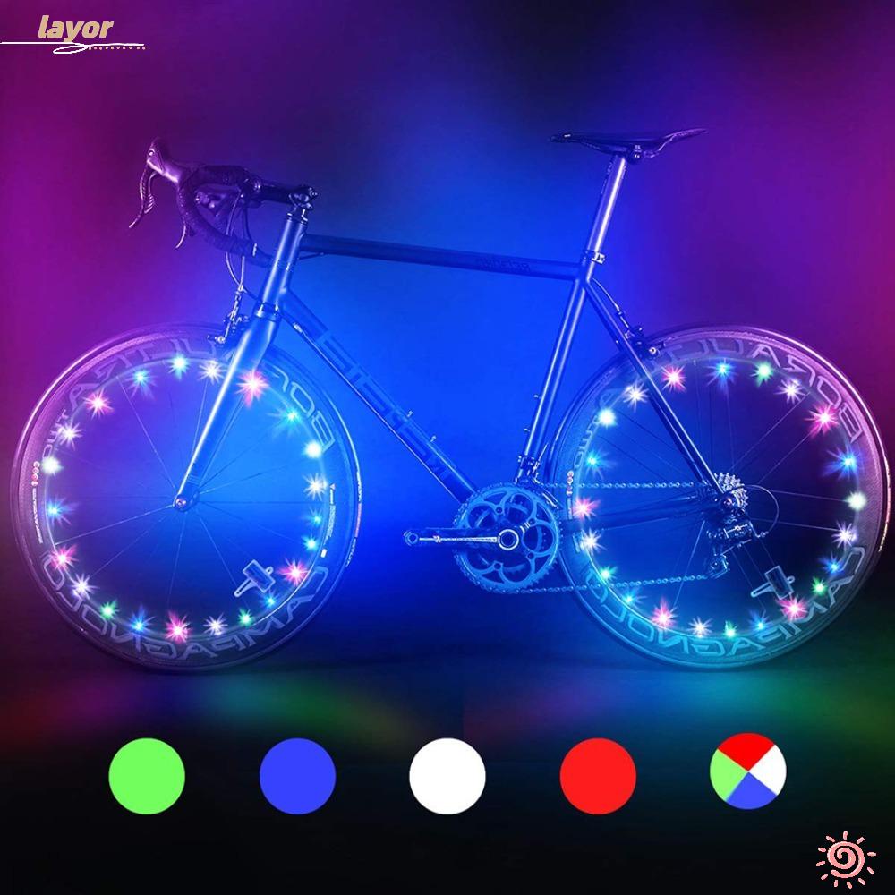 Dây Đèn LED 20 Bóng Nhiều Màu Trang Trí Bánh Xe Đạp Leo Núi