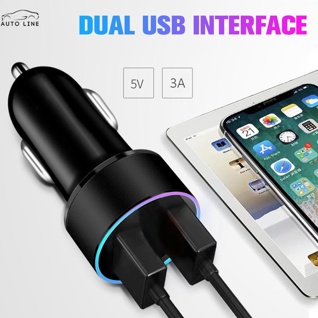 Tẩu Sạc Nhanh Hai Cổng USB 3.0 20W Hiển Thị LED Cho Điện Thoại SHOPCYC3374