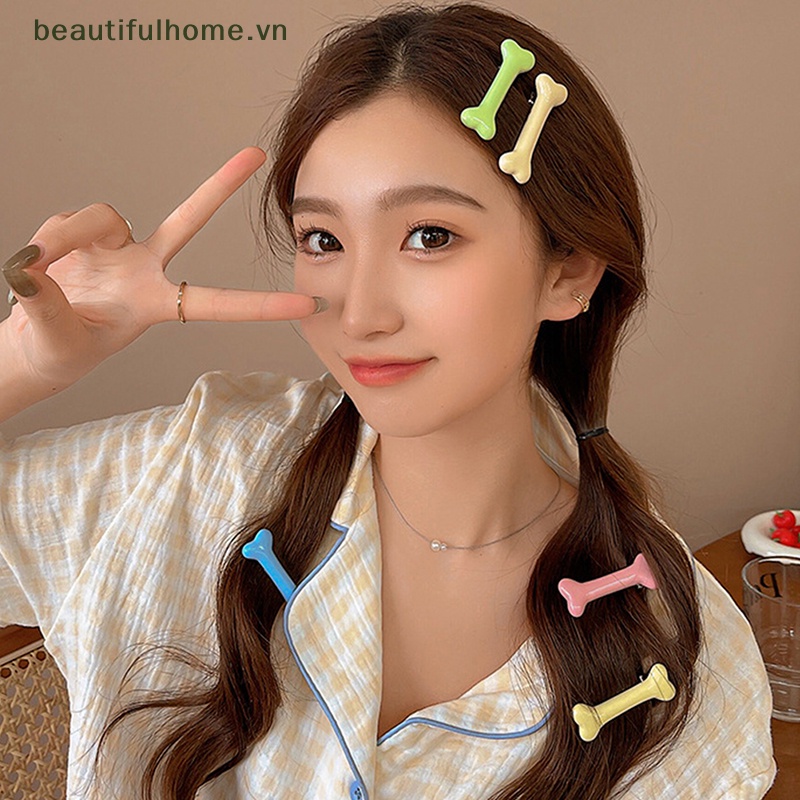 Set 2 Kẹp Tóc Hình Trái Tim Phong Cách Lolita