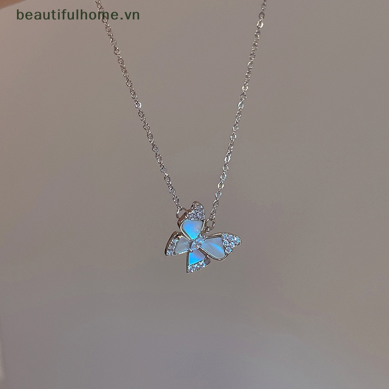 Vòng cổ Mặt Hình Bướm Đính Đá Zircon Thời Trang Cho Nữ