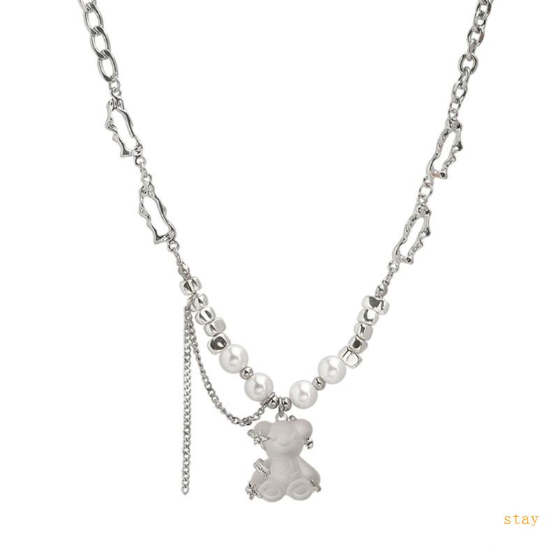 Vòng Cổ Chuỗi Hạt Ngọc Trai Phối Tua Rua Phong Cách Hip Hop Thời Trang Mùa Hè Cho Nữ