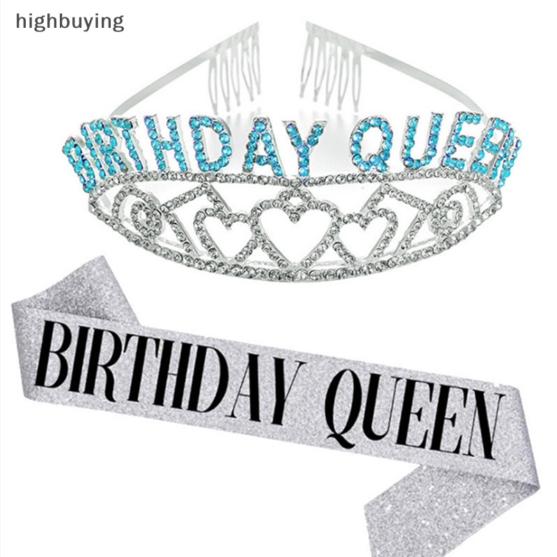 Set 1 Băng Đô Vương Miện Đính Đá Thời Trang Cho Nữ