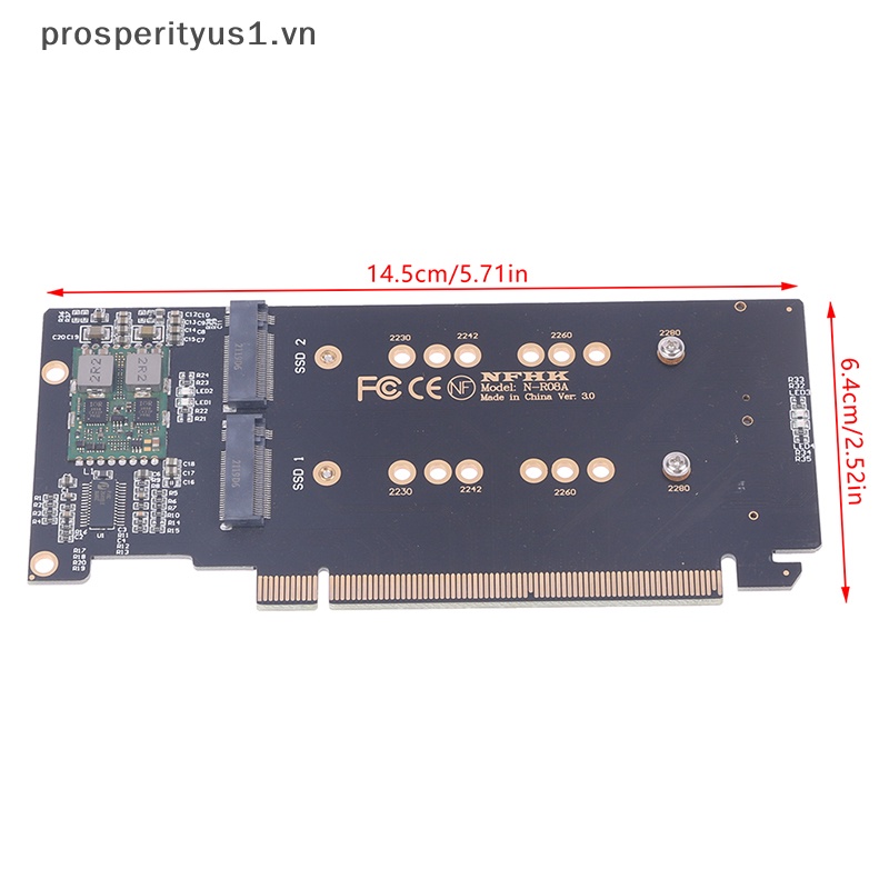 1 CARD Mở Rộng Chuyển Đổi PCI-E m.2 X16 Sang 4X NVME Pcie PCI-E3.0 GEN3 X16 Sang 4 * NVME