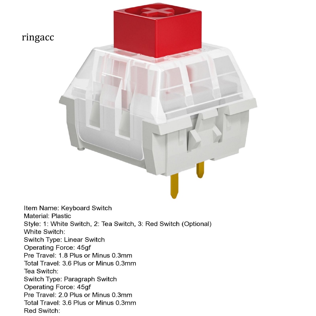 Công Tắc Bàn Phím RGA 3Pin Chống Bụi Không Ồn Thay Thế 3Pin Cho Máy Tính