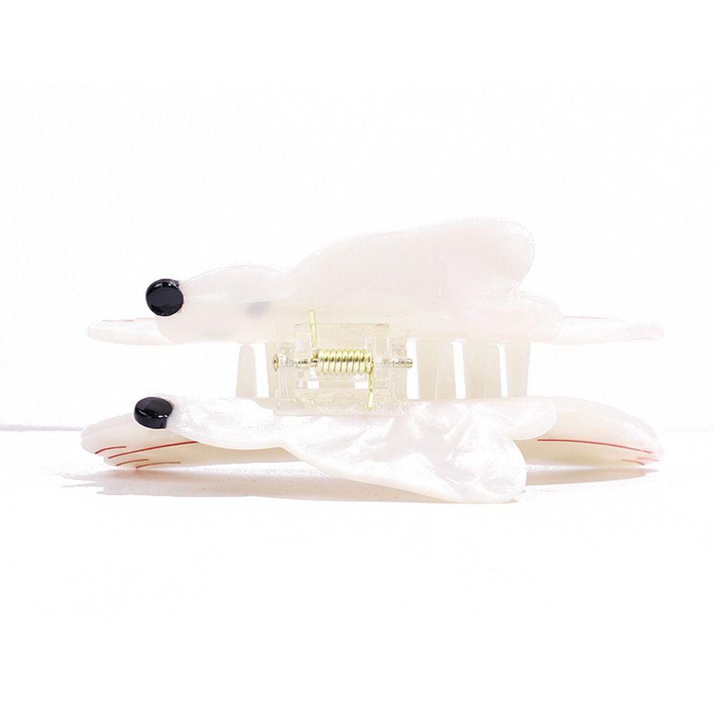 TWINKLE Acetate Kẹp Tóc Đuôi Ngựa Cỡ Lớn Họa Tiết Hình Học / Cá Mập Phong Cách Hàn Quốc Thanh Lịch Dễ Thương