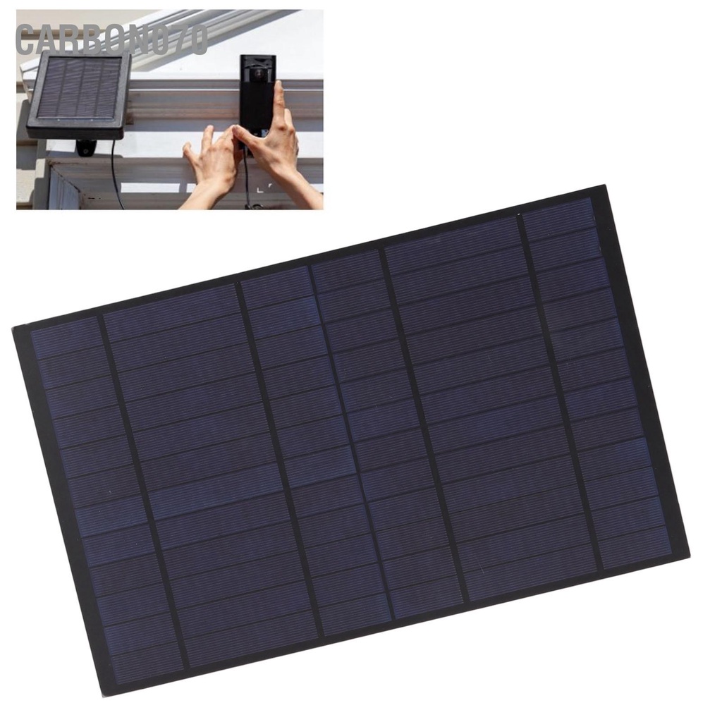 Carbon070 Tấm Pin Năng Lượng Mặt Trời 6V 10W Sạc Đa Tinh Thể Silicon 1660mA Cho Cắm Trại Đi Bộ Đường Dài Leo Núi