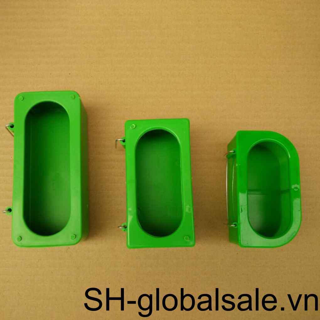 Cốc Đựng Thức Ăn / Nước Uống Bằng Nhựa Màu Xanh Lá Size S / M / L Dành Cho Chim Cảnh